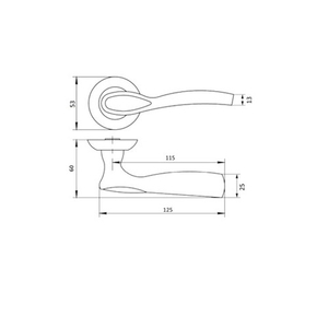 Ручка раздельная VETTORE R07.120 MACC кофе матовый