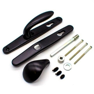 Нажимной гарнитур для ограничения  доступа STUBLINA 1078.00.313 Е=92 мм черный (RAL 9005)