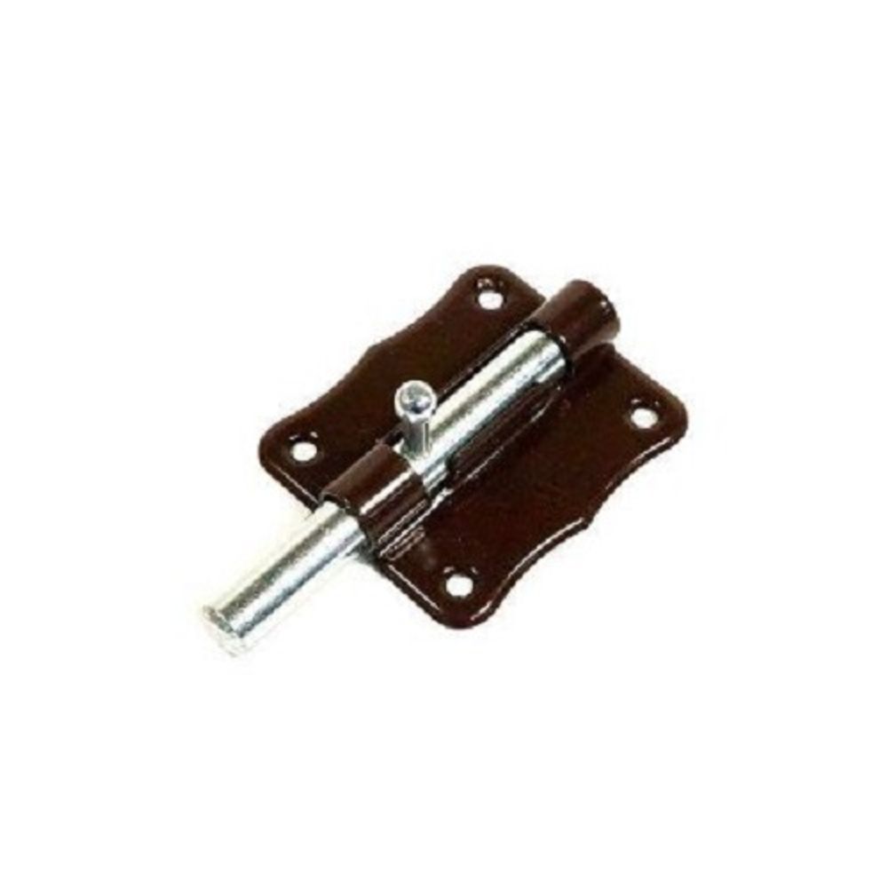 Задвижка накладная КУНГУР ЗТ2-70 полимер. коричневый (30) мт (1шт)