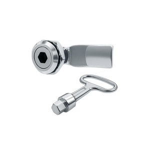 Замок мебельный MS 7055-6 с шестигранным ключом, ригель изогнутый