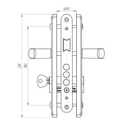 Замок врезной Avers ЗВ4-1-8 (бронза)