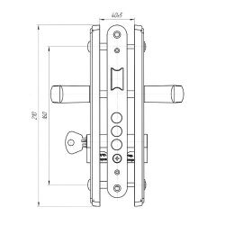 Замок врезной avers 3в4 1 8