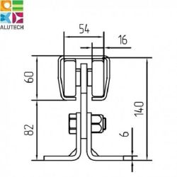 Опора роликовая (полимерные ролики). Для ворот до 300 кг. Light SGN.01.140