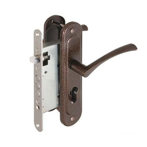 Корпус врезного замка с ручками на планке AJAX KIT А5-3155/3 W/B /41569/