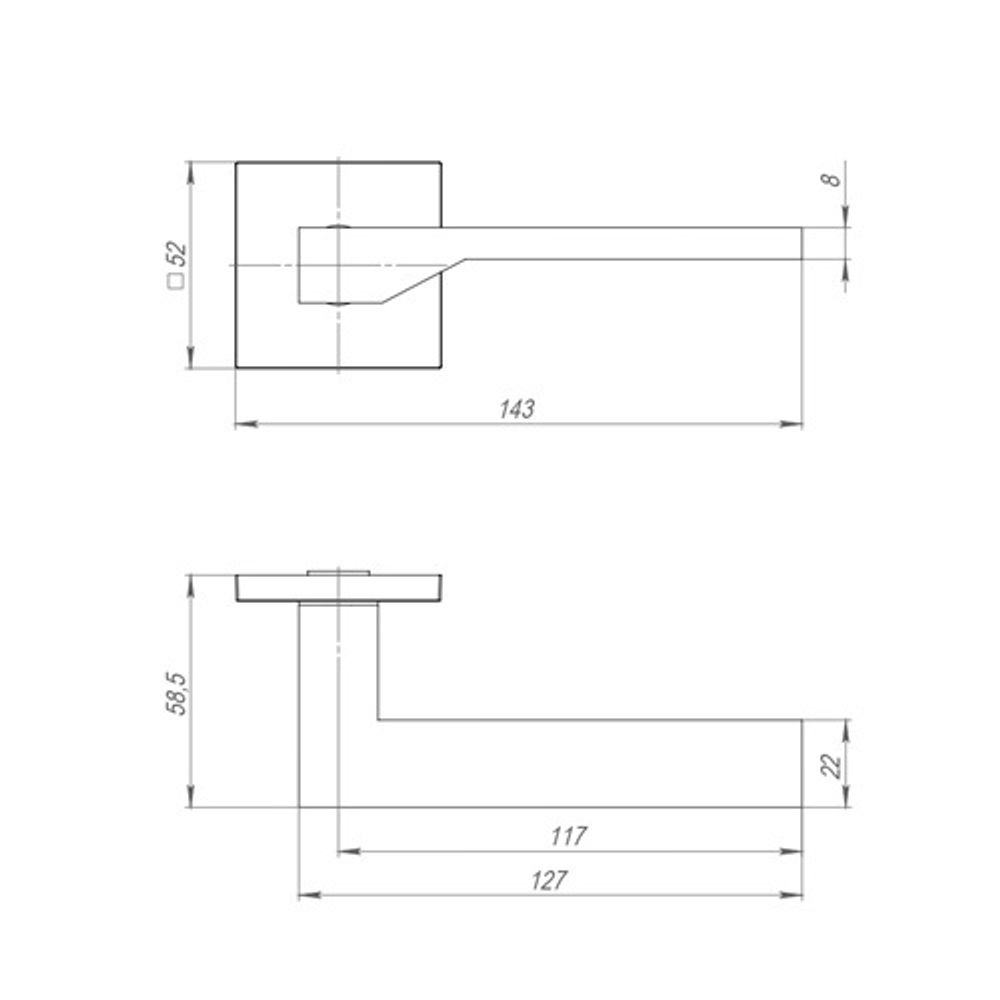 Ручка раздельная AJAX CLEVER JS SN-3 мат.никель /48211/