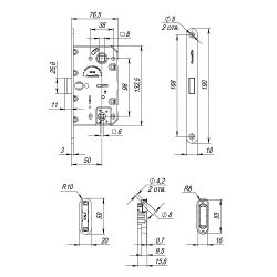Магнитная защелка ARMADILLO WC GRAVITY G01.190.50.96 MWSC итальянский тисненый /44199/