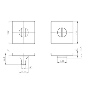 Ручка поворотная PUNTO BK6 ARC.Q52 SN-3 мат.никель /47185/