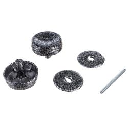 Ручка-кнопка металлическая РК-1 серебро п/п