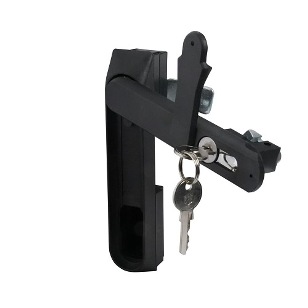 Замок мебельный щитовой MS-1925-1KA/P (ригель изогнутый на 8мм, мастер)