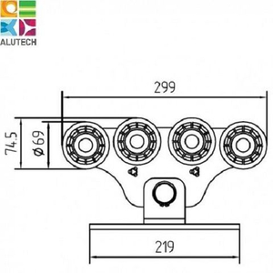 Опора роликовая (полимерные ролики). Для ворот до 500 кг. Light SGN.02.100