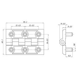 Петля листовая 900 М8 черная