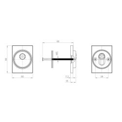 Броненакладка FUARO DEF.TRG/K.4286 SSC-16 сатинированный хром /58439/