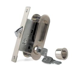 Ручка для раздвижной двери с механизмом ARCHIE A-K01/02-V1HH, ключ-завёртка, цвет никель