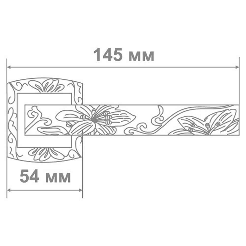 Ручка дверная Leo L3702-31 BCF кофе глянец