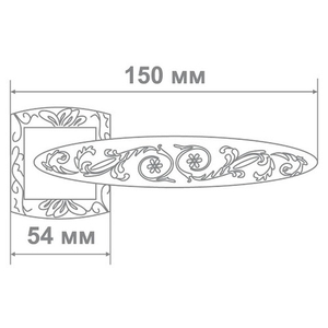 Ручка дверная Leo L3701-31 MCF/W кофе мат./белый
