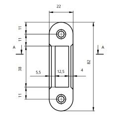 Ответная планка APECS BP-5001 G золото