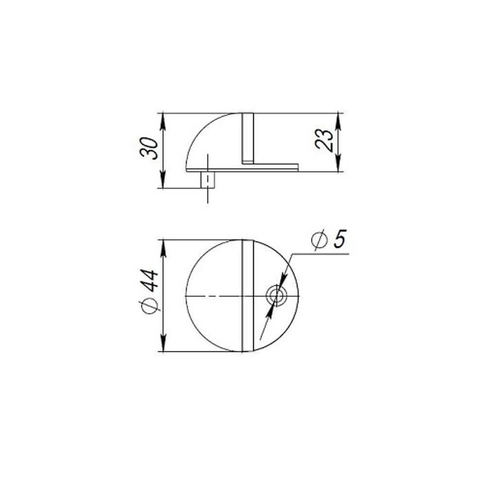 Упор дверной PUNTO DS PF-50 BL-24 черный /43523/