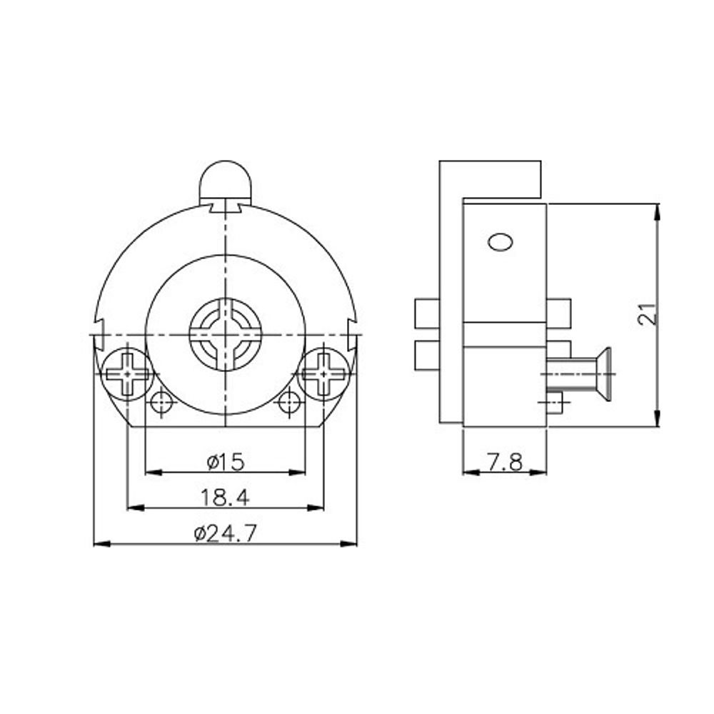Цилиндровый механизм KALE KILIT 164 F крест-ключ 3кл. /1025/