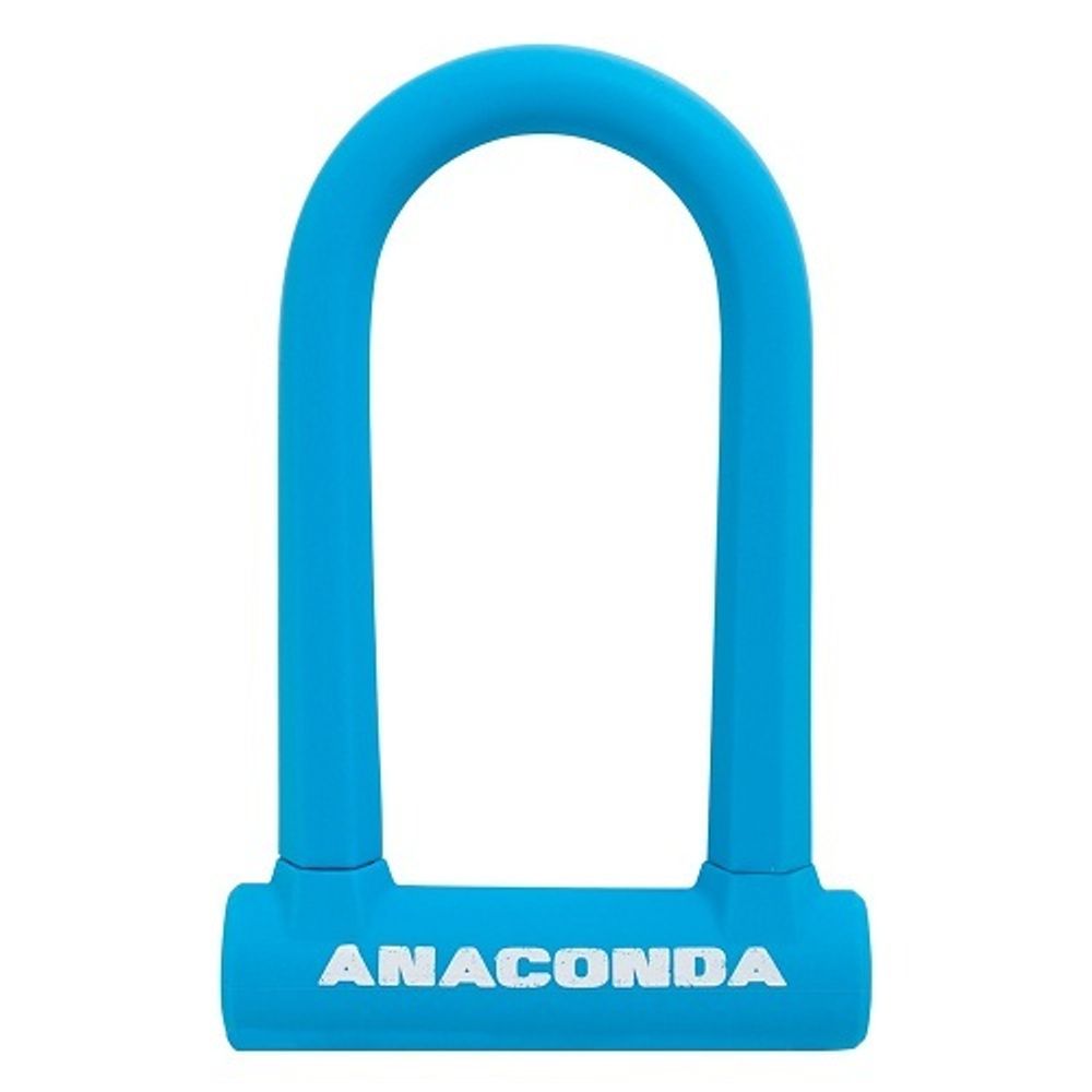 Замок навесной всепогодный АВАНГАРД АНАКОНДА Т608 СИНИЙ с креплением на раму (силикон)