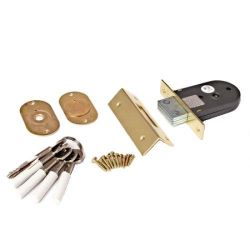 Замок врезной APECS 90-K G золото