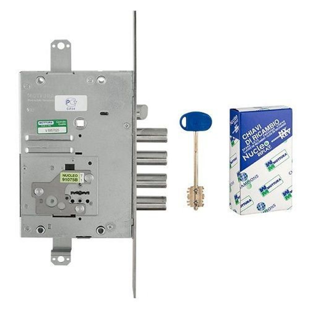 Замок врезной сувальдный MOTTURA 52.J535M My Key D (правый), уст.ключ, ключ 40 мм /33409/