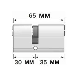 Цилиндровый механизм PUNTO MaxPro7000/65 mm (25+10+30) SN никель 7кл. /57605/