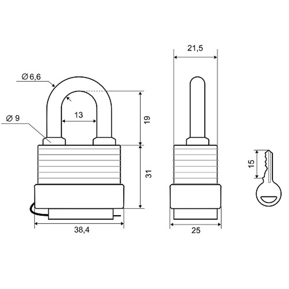 Замок навесной PALLADIUM 905WP-30