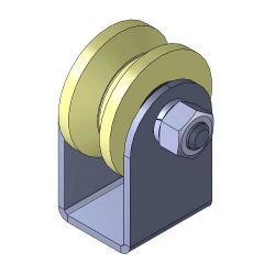 Ролик капролон d-50 под угол на платформе