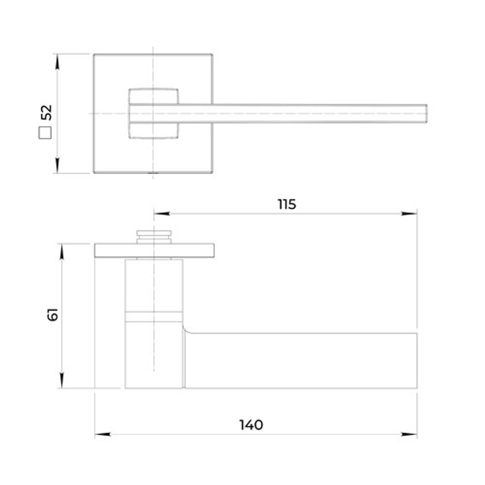 Ручка раздельная AJAX SENSA JS SN-3 мат.никель /60037/