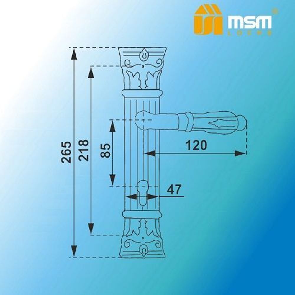 Ручки на планке MSM 790L AB бронза