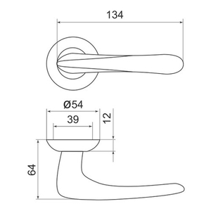 Ручка раздельная ARMADILLO PAVA LD42 1GP/SG-5 золото/мат. золото (кв. 8х140) /31875/