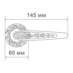 Ручка дверная Аделли 6803-65 CP/BL хром/черный