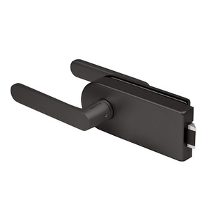 Замок с нажимной ручкой для стеклянной двери ARMADILLO SPACE.GL.LUV BL (черный) /57921/