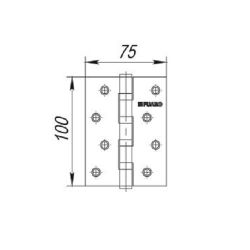Петля дверная универсальная FUARO 4BB 100x75x2,5 SB мат.золото /18851/ (1 шт)