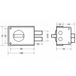 Замок накладной АЛЛЮР ЗН1-2А