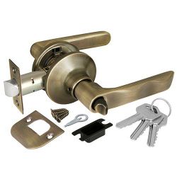 Ручка защелка PUNTO 6024 AB-E (кл./фик.) бронза /36809/