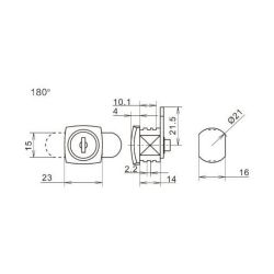 Замок почтовый EUROLOCK ЗП-41144 (ЗП-14) 2кл.