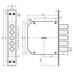 Замок врезной BORDER 72260 K8-6 (ключ 120) /39821/