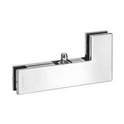 Фитинг угловой верхний NOTEDO FS-F40 SSS (AISI 304) для стеклянных дверей толщиной 10-12 мм