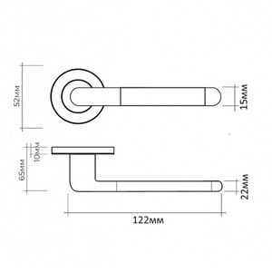 Ручка раздельная BASARA R07.055 SN/CP мат.никель/хром (квадрат 110)