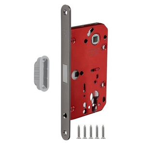 Защелка врезная магнитная под цилиндр FUARO M85C-50/BL INOX GR графит /60283/