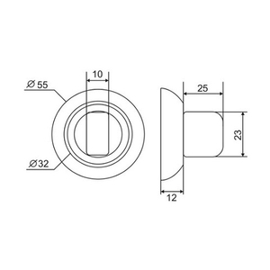 Ручка поворотная BASARA BK 0705 SN/CP мат.никель/хром