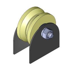 Ролик капролон d-70 под угол на пластинах