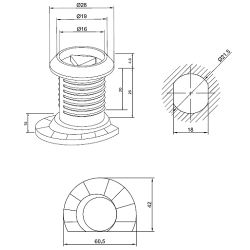 Замок 705-11 с прижимным механизмом и защитой от воды, для гермитичных дверей, устойчив к вибрациям