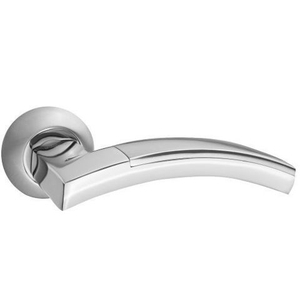 Ручка дверная RENZ 83-08 SN/NP "Луиджи" (никель/никель блестящий)