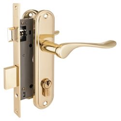 Замок врезной АЛЛЮР 127/1 GP латунь