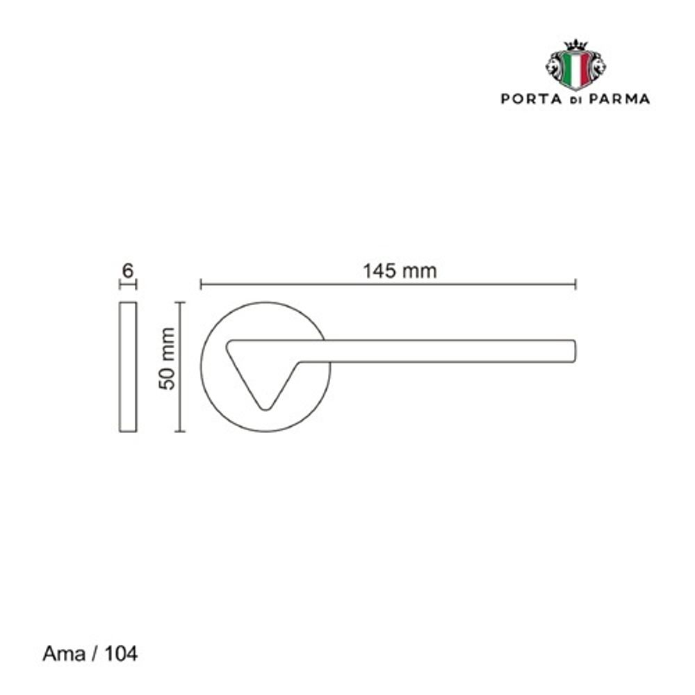 Ручка раздельная PORTA DI PARMA Ama PVD золото