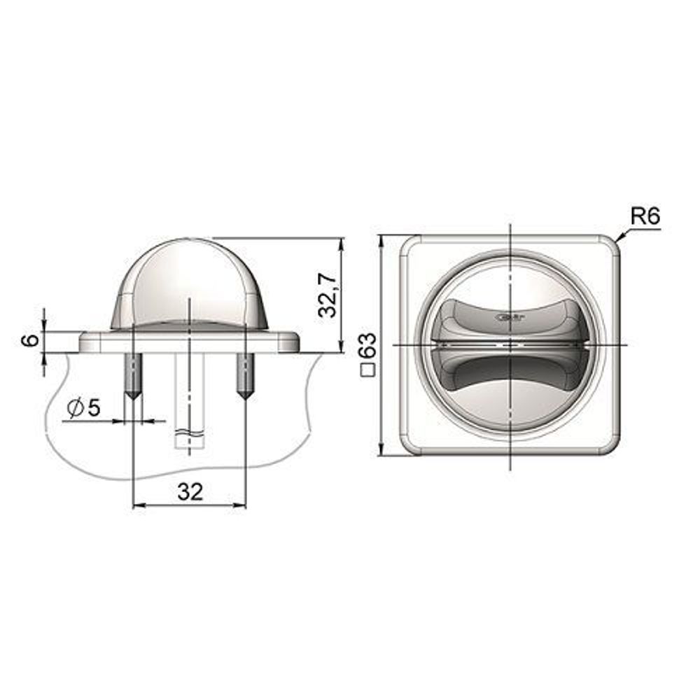 Завертка фиксатора КРИТ-М ЗФ-К77 Хп/Нш хром