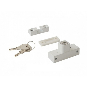 Блокиратор поворота ELEMENTIS "Оникс" с цилиндром и ключом белый