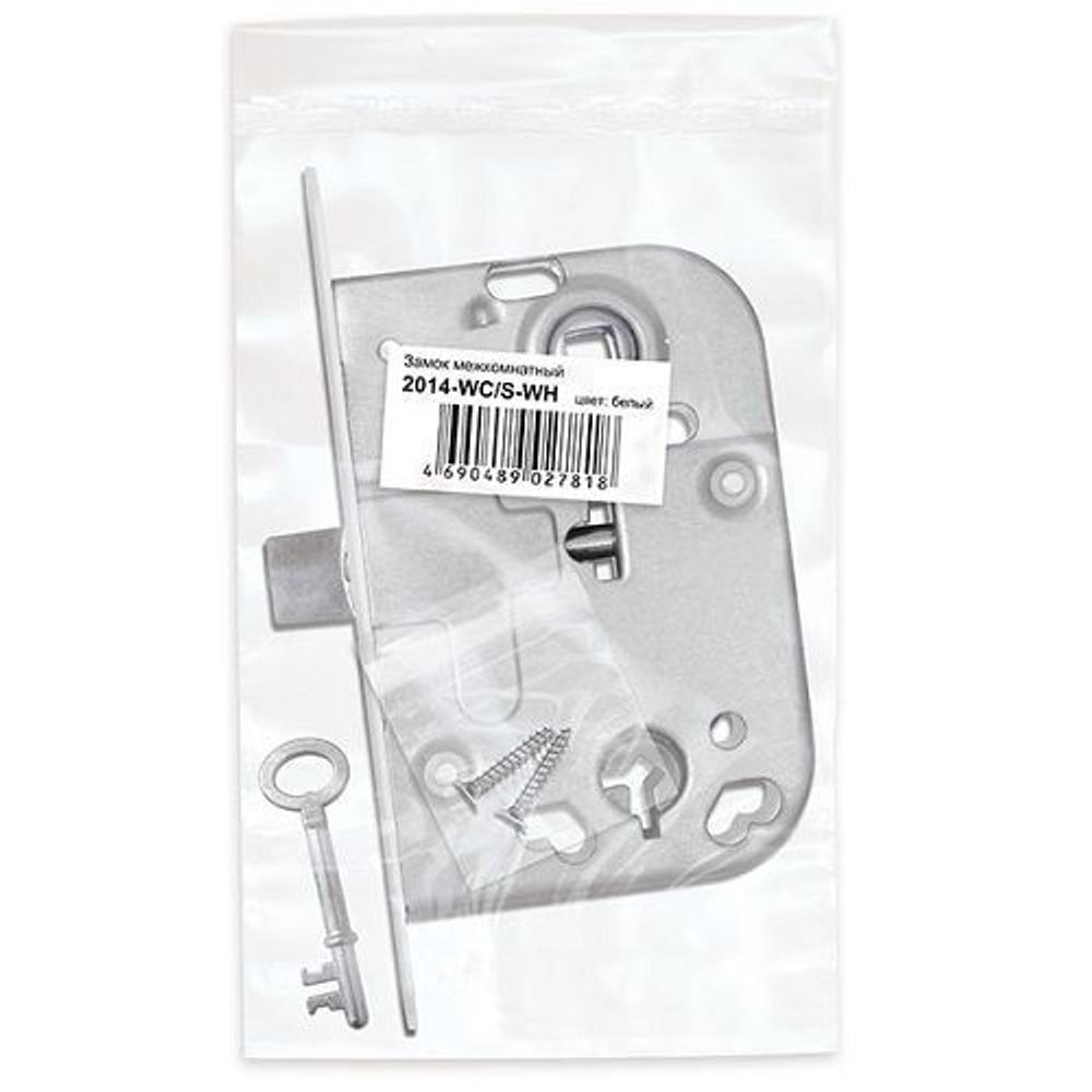 Замок межкомнатный FUARO 2014 WC/S WH белый /38137/